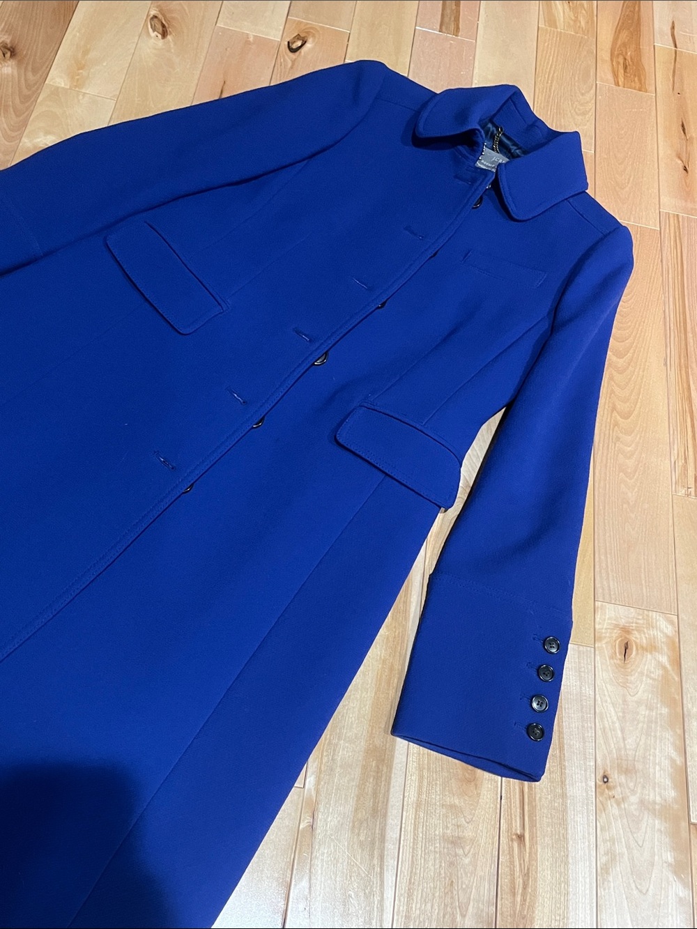 J.CREW Double Cloth Metro Lady Day Coat – Wool THINSULATE – Blue Heather - Picture 4 of 7